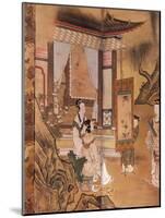 Painting, from Elegant Pastimes, Japanese screen, Edo period, early 18th century-Kano Tansetsu-Mounted Giclee Print