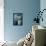 Painting Illustration of Blue Kitten-Igor Zakowski-Framed Stretched Canvas displayed on a wall