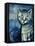 Painting Illustration of Blue Kitten-Igor Zakowski-Framed Stretched Canvas