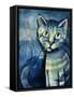 Painting Illustration of Blue Kitten-Igor Zakowski-Framed Stretched Canvas