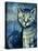 Painting Illustration of Blue Kitten-Igor Zakowski-Stretched Canvas