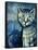 Painting Illustration of Blue Kitten-Igor Zakowski-Framed Stretched Canvas