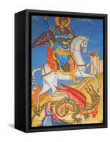 Painting in St. George's Church, Madaba, Jordan, Middle East-Schlenker Jochen-Framed Stretched Canvas