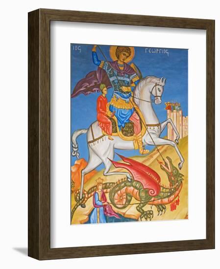 Painting in St. George's Church, Madaba, Jordan, Middle East-Schlenker Jochen-Framed Photographic Print