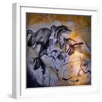 Painting in the Chauvet Cave, 32,000-30,000 Bc-null-Framed Premium Giclee Print