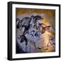 Painting in the Chauvet Cave, 32,000-30,000 Bc-null-Framed Giclee Print
