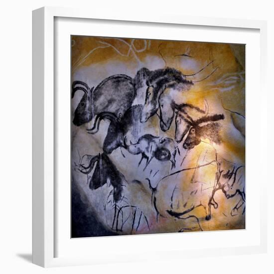 Painting in the Chauvet Cave, 32,000-30,000 Bc-null-Framed Giclee Print