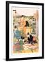 Painting in the Garden-Kitagawa Utamaro-Framed Art Print