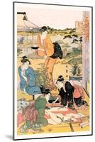 Painting in the Garden-Kitagawa Utamaro-Mounted Art Print