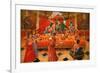 Painting in the London ISKCON Hindu temple of Krishna-Godong-Framed Photographic Print