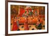 Painting in the London ISKCON Hindu temple of Krishna-Godong-Framed Photographic Print