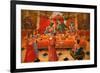 Painting in the London ISKCON Hindu temple of Krishna-Godong-Framed Photographic Print