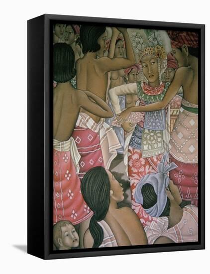 Painting in the Puri Lusikan Museum, Ubud, Island of Bali, Indonesia, Southeast Asia-Bruno Barbier-Framed Stretched Canvas