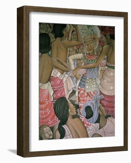 Painting in the Puri Lusikan Museum, Ubud, Island of Bali, Indonesia, Southeast Asia-Bruno Barbier-Framed Photographic Print