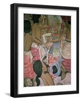 Painting in the Puri Lusikan Museum, Ubud, Island of Bali, Indonesia, Southeast Asia-Bruno Barbier-Framed Photographic Print