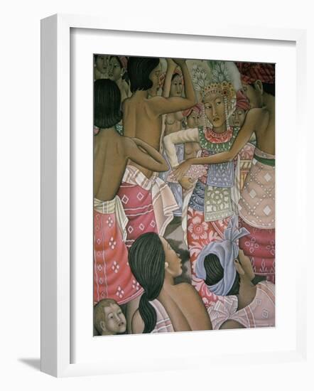 Painting in the Puri Lusikan Museum, Ubud, Island of Bali, Indonesia, Southeast Asia-Bruno Barbier-Framed Photographic Print