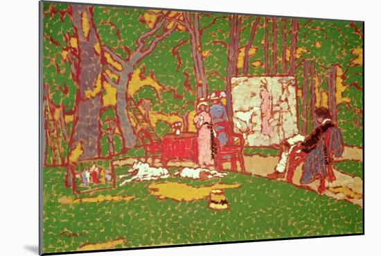 Painting Lazarine and Anella in the Park. it's Hot, 1910-Jozsef Rippl-Ronai-Mounted Giclee Print