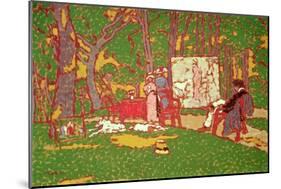 Painting Lazarine and Anella in the Park. it's Hot, 1910-Jozsef Rippl-Ronai-Mounted Giclee Print