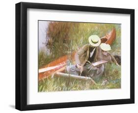 Painting Near the Water, 1889-John Singer Sargent-Framed Giclee Print