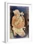 Painting of a Buddhist Monk from the Ajanta Cave Temples, India, 5th-6th Century-null-Framed Premium Giclee Print