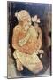 Painting of a Buddhist Monk from the Ajanta Cave Temples, India, 5th-6th Century-null-Mounted Premium Giclee Print