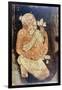 Painting of a Buddhist Monk from the Ajanta Cave Temples, India, 5th-6th Century-null-Framed Giclee Print