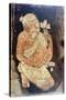 Painting of a Buddhist Monk from the Ajanta Cave Temples, India, 5th-6th Century-null-Stretched Canvas