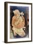 Painting of a Buddhist Monk from the Ajanta Cave Temples, India, 5th-6th Century-null-Framed Giclee Print