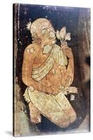 Painting of a Buddhist Monk from the Ajanta Cave Temples, India, 5th-6th Century-null-Stretched Canvas