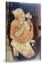 Painting of a Buddhist Monk from the Ajanta Cave Temples, India, 5th-6th Century-null-Stretched Canvas