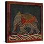 Painting Of a Caparisoned Elephant-null-Stretched Canvas