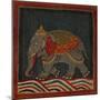 Painting Of a Caparisoned Elephant-null-Mounted Giclee Print