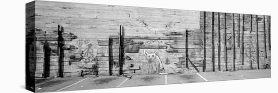 Painting of a Dog on a Wall, San Francisco, California, USA-null-Stretched Canvas