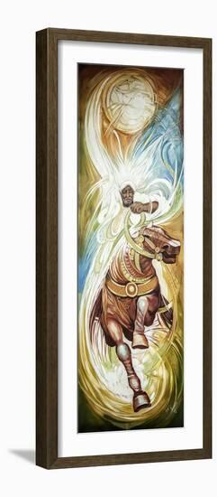 Painting of a Horse Rider by an Ethiopian Artist-Gabrielle and Michel Therin-Weise-Framed Photographic Print