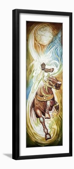 Painting of a Horse Rider by an Ethiopian Artist-Gabrielle and Michel Therin-Weise-Framed Photographic Print