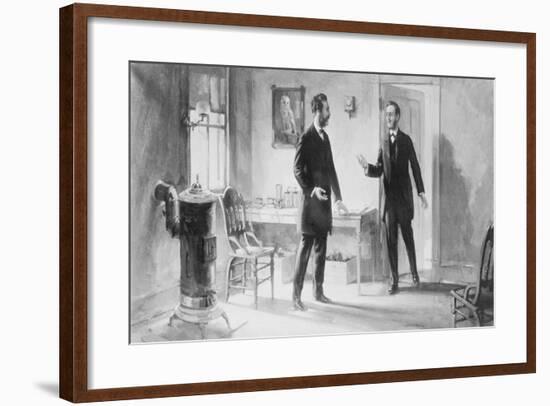 Painting of Alexander Graham Bell and Thomas A. Watson-null-Framed Giclee Print