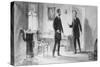 Painting of Alexander Graham Bell and Thomas A. Watson-null-Stretched Canvas