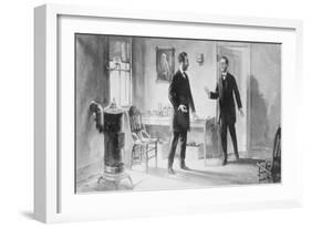 Painting of Alexander Graham Bell and Thomas A. Watson-null-Framed Giclee Print