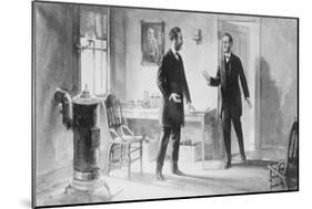 Painting of Alexander Graham Bell and Thomas A. Watson-null-Mounted Giclee Print