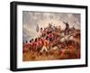 Painting of Andrew Jackson and his troops at the Battle of New Orleans.-Vernon Lewis Gallery-Framed Art Print