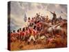Painting of Andrew Jackson and his troops at the Battle of New Orleans.-Vernon Lewis Gallery-Stretched Canvas