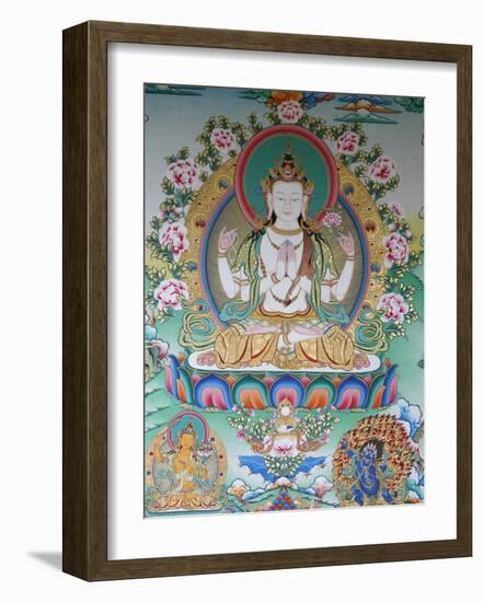 Painting of Avalokitesvara, the Buddha of Compassion, Kathmandu, Nepal, Asia-Godong-Framed Photographic Print