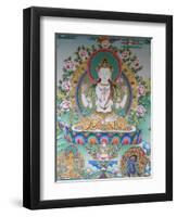 Painting of Avalokitesvara, the Buddha of Compassion, Kathmandu, Nepal, Asia-Godong-Framed Photographic Print