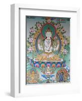 Painting of Avalokitesvara, the Buddha of Compassion, Kathmandu, Nepal, Asia-Godong-Framed Photographic Print