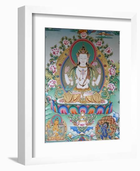 Painting of Avalokitesvara, the Buddha of Compassion, Kathmandu, Nepal, Asia-Godong-Framed Photographic Print