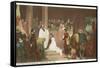 Painting of Baptism of Pocahontas, Jamestown, Virginia-null-Framed Stretched Canvas