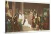 Painting of Baptism of Pocahontas, Jamestown, Virginia-null-Stretched Canvas