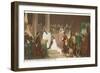 Painting of Baptism of Pocahontas, Jamestown, Virginia-null-Framed Art Print