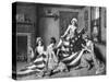 Painting of Betsy Ross with American Flag-Philip Gendreau-Stretched Canvas