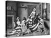 Painting of Betsy Ross with American Flag-Philip Gendreau-Stretched Canvas